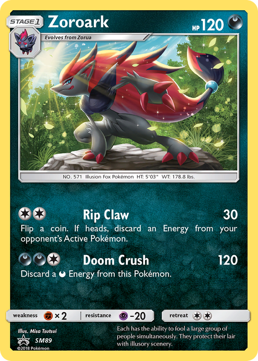 Zoroark (SM Black Star Promos SET) (Pokémon) (Stage 1) (Darkness) (HP: 120) (Promo) (PKM SM Black Star Promos SET-241)