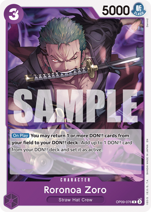 Roronoa Zoro ST26 OP09-076 R