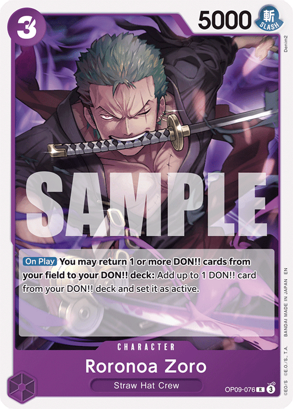 Roronoa Zoro ST26 OP09-076 R
