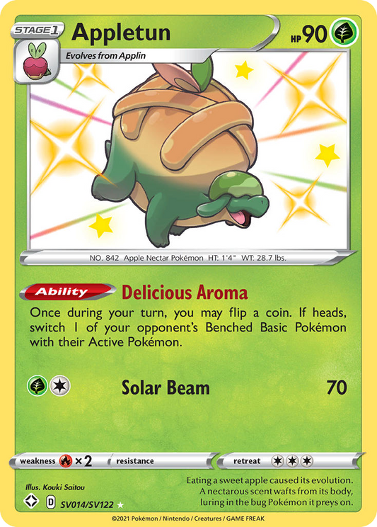 Appletun (Shining Fates Shiny Vault SET) (Pokémon) (Stage 1) (Grass) (HP: 90) (Rare Shiny) (PKM Shining Fates Shiny Vault SET-14)