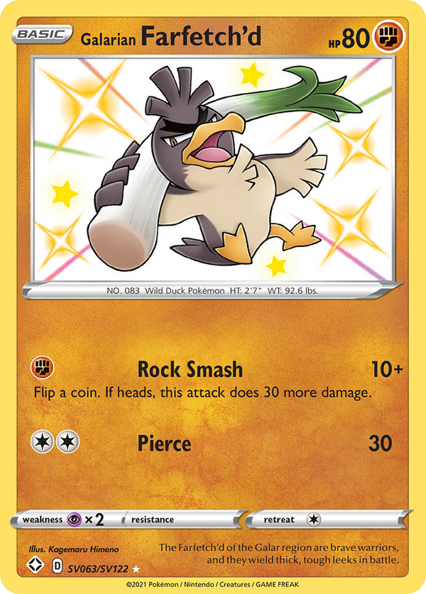 Galarian Farfetch'd - Shining Fates Shiny Vault SET-SV063