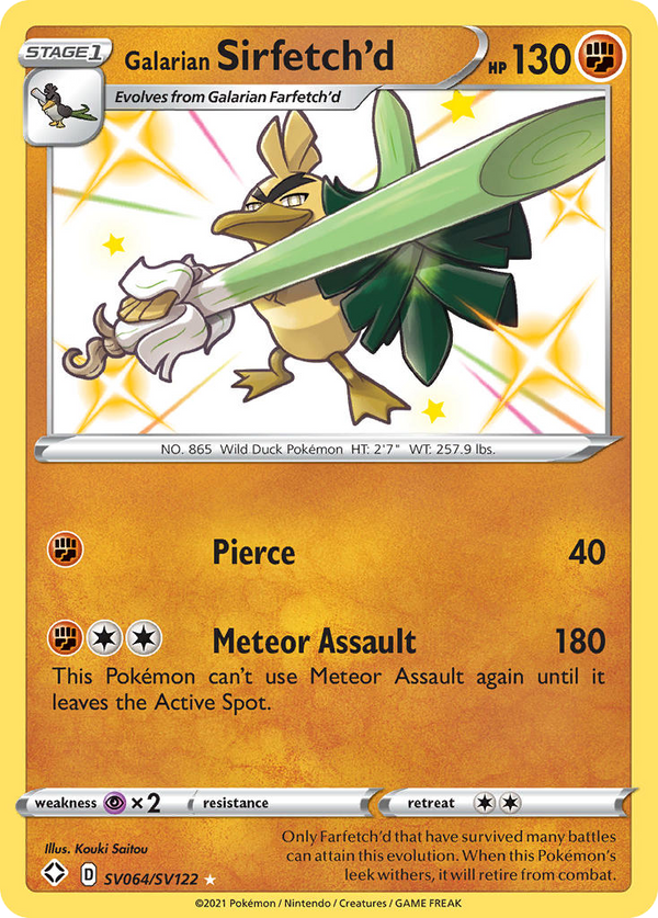 Galarian Sirfetch'd - Shining Fates Shiny Vault SET-SV064