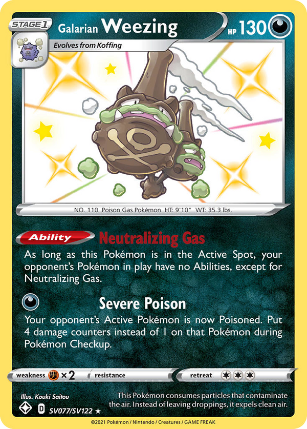 Galarian Weezing - Shining Fates Shiny Vault SET-SV077