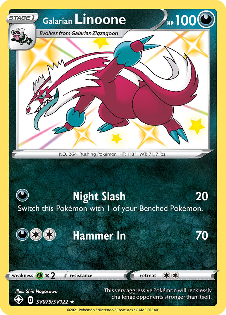 Galarian Linoone - Shining Fates Shiny Vault SET-SV079