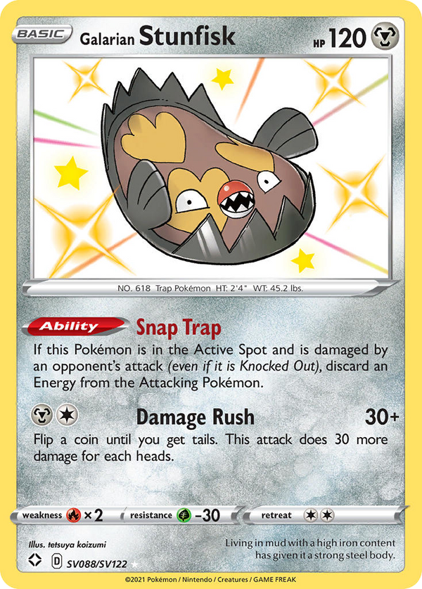 Galarian Stunfisk - Shining Fates Shiny Vault SET-SV088