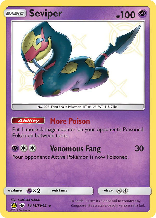 Seviper - Hidden Fates Shiny Vault SET-SV15