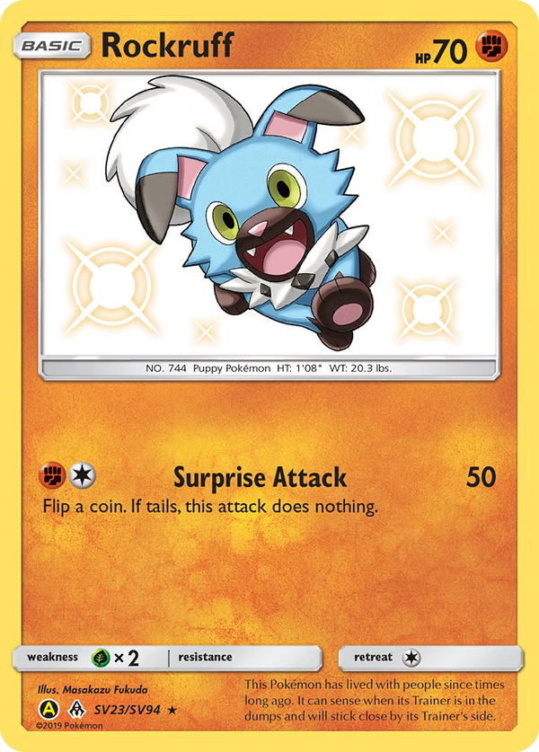 Rockruff - Hidden Fates Shiny Vault SET-SV23