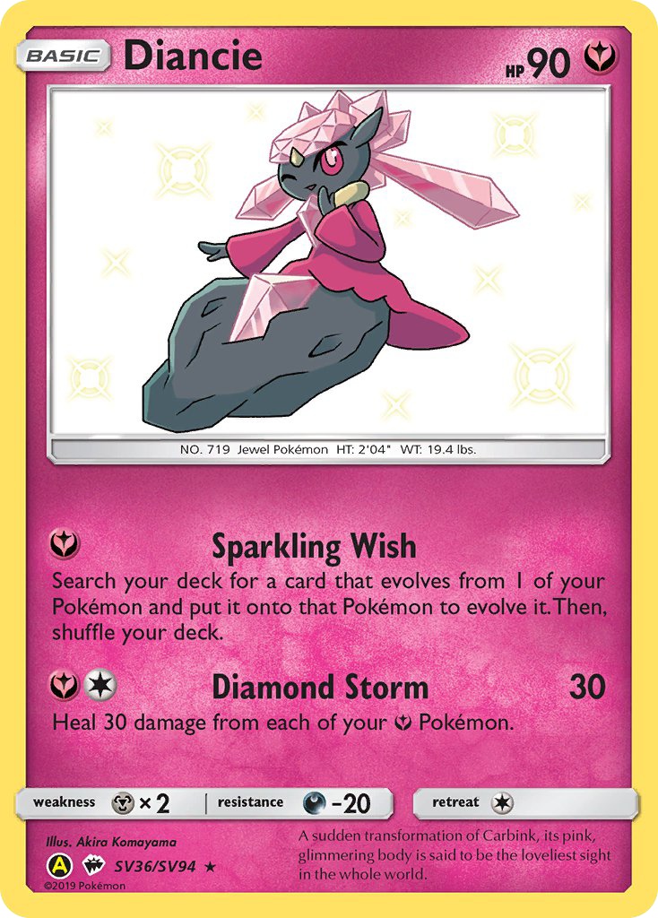 Diancie - Hidden Fates Shiny Vault SET-SV36