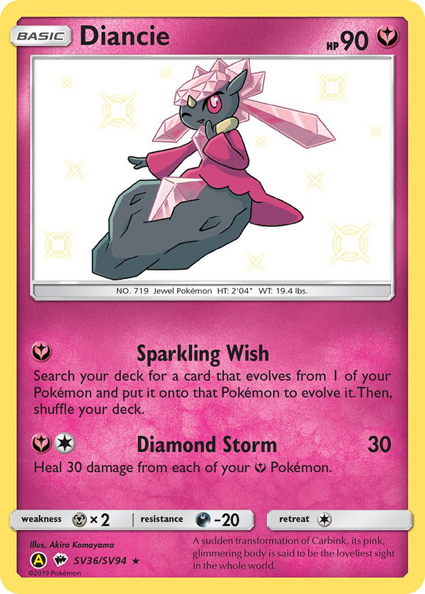 Diancie - Hidden Fates Shiny Vault SET-SV36