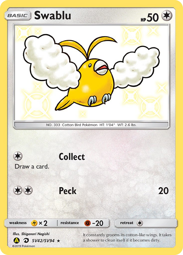 Swablu - Hidden Fates Shiny Vault SET-SV42