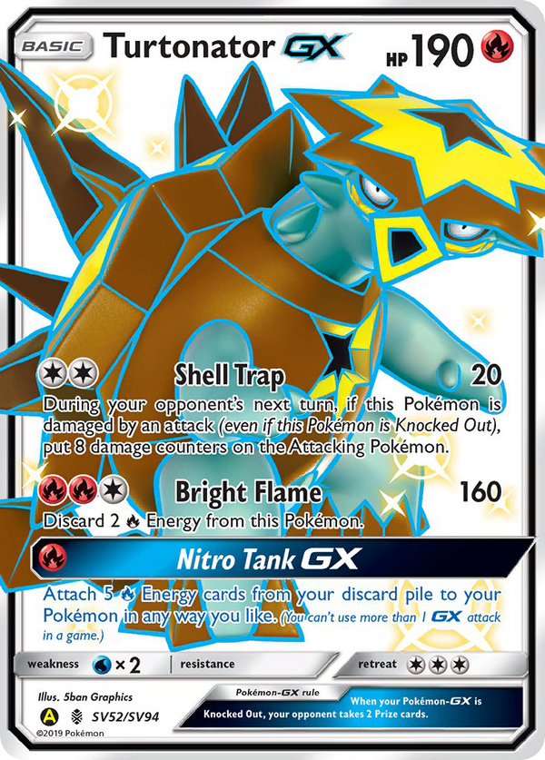 Turtonator-GX - Hidden Fates Shiny Vault SET-SV52