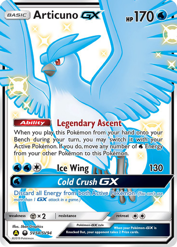 Articuno-GX - Hidden Fates Shiny Vault SET-SV54