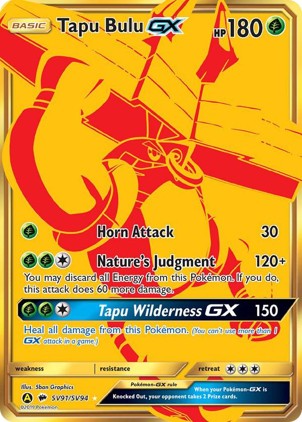 Tapu Bulu-GX - Hidden Fates Shiny Vault SET-SV91
