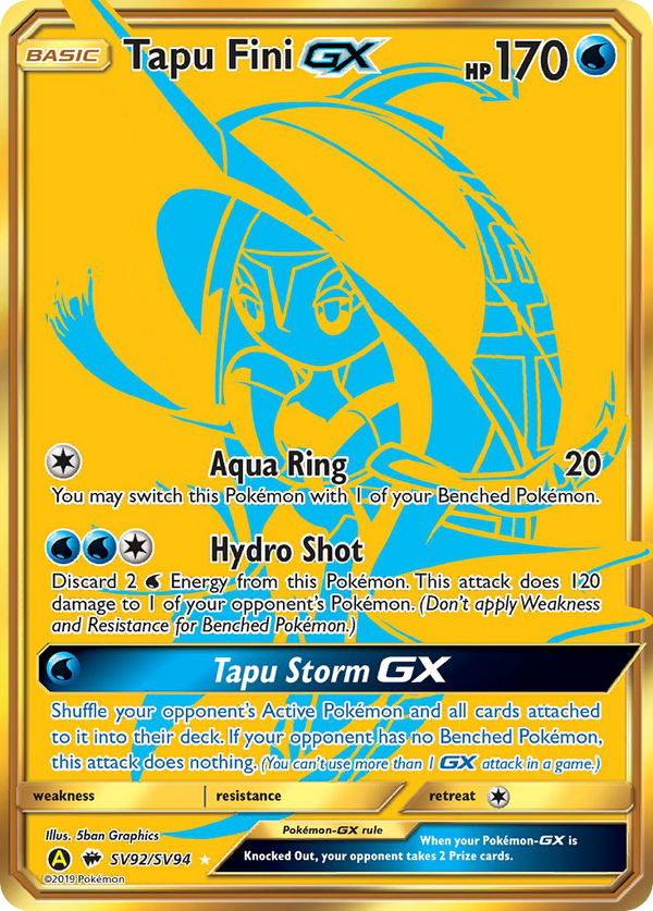 Tapu Fini-GX - Hidden Fates Shiny Vault SET-SV92