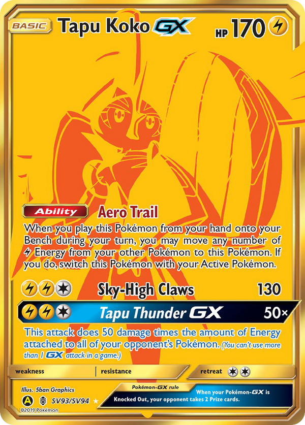 Tapu Koko-GX - Hidden Fates Shiny Vault SET-SV93