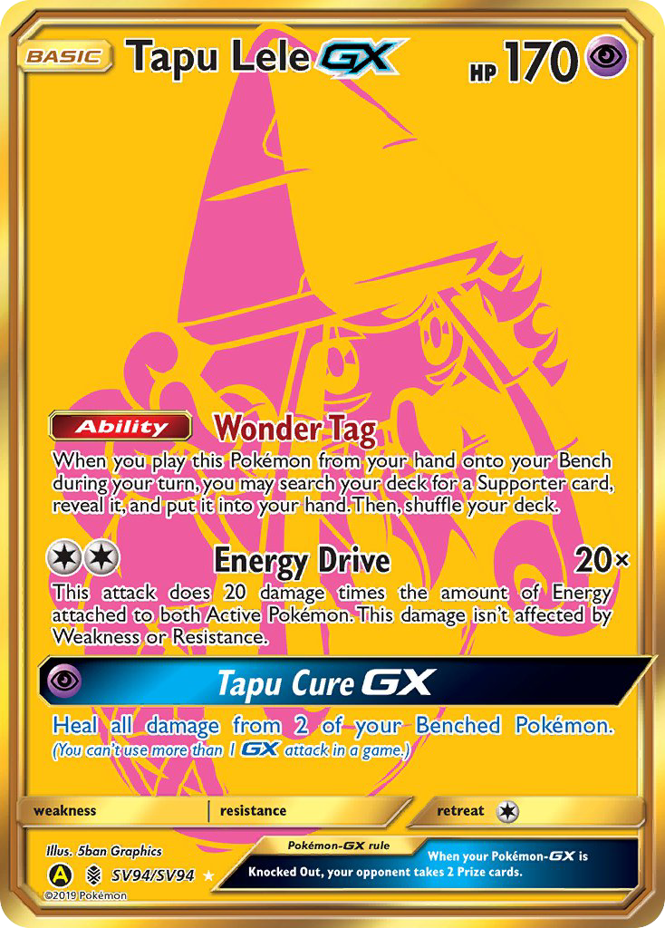 Tapu Lele-GX - Hidden Fates Shiny Vault SET-SV94