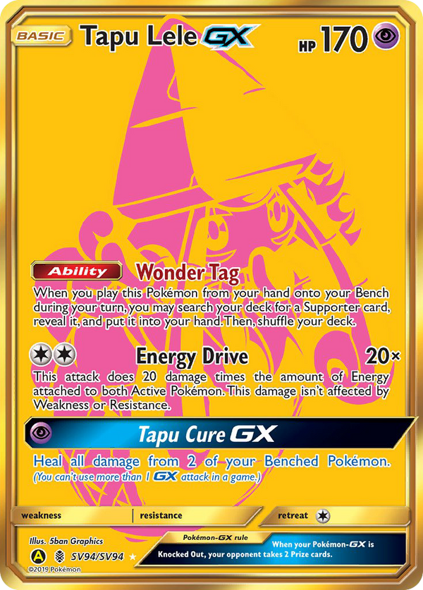 Tapu Lele-GX - Hidden Fates Shiny Vault SET-SV94