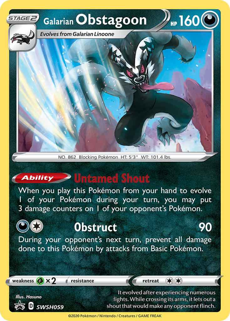Galarian Obstagoon - SWSH Black Star Promos SET-SWSH059