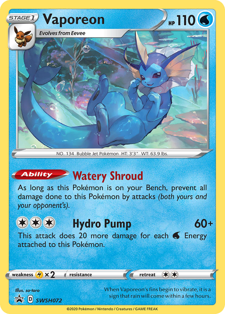 Vaporeon - SWSH Black Star Promos SET-SWSH072