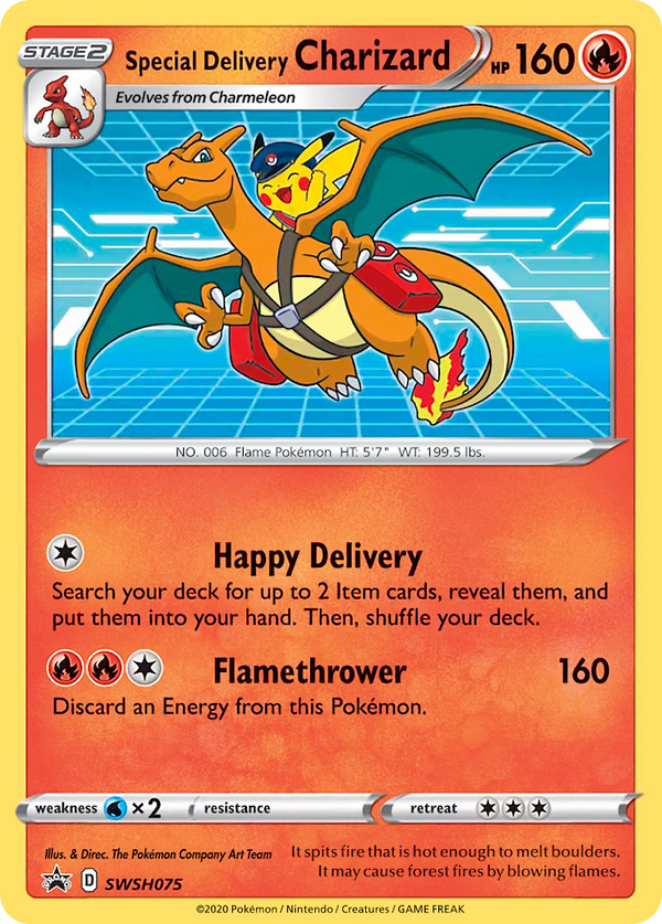 Special Delivery Charizard - SWSH Black Star Promos SET-SWSH075