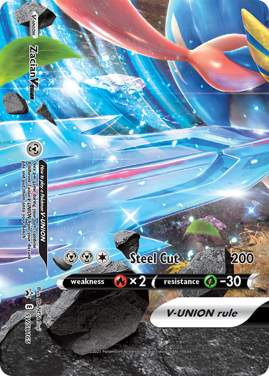 Zacian VUNION (SWSH Black Star Promos SET) (Pokémon) (VUNION) (Metal) (HP: 320) (Promo) (PKM SWSH Black Star Promos SET-165)