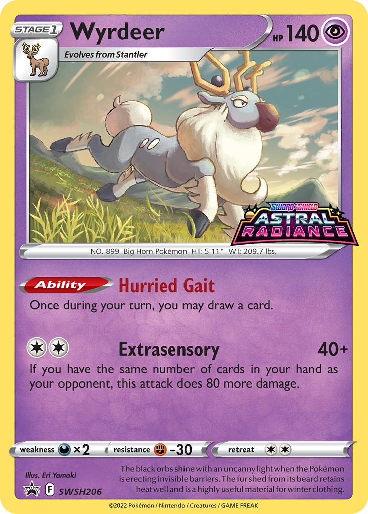 Wyrdeer (SWSH Black Star Promos SET) (Pokémon) (Stage 1) (Psychic) (HP: 140) (Promo) (PKM SWSH Black Star Promos SET-206)
