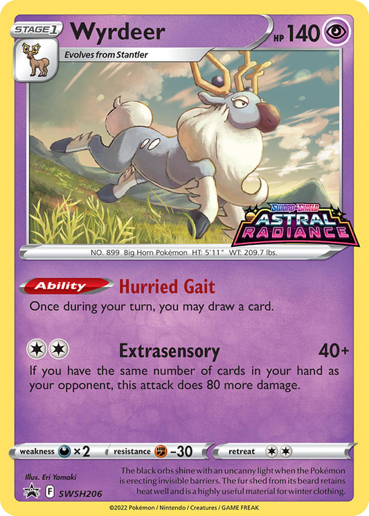Wyrdeer (SWSH Black Star Promos SET) (Pokémon) (Stage 1) (Psychic) (HP: 140) (Promo) (PKM SWSH Black Star Promos SET-206)