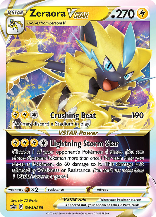Zeraora VSTAR (SWSH Black Star Promos SET) (Pokémon) (VSTAR) (Lightning) (HP: 270) (Promo) (PKM SWSH Black Star Promos SET-265)
