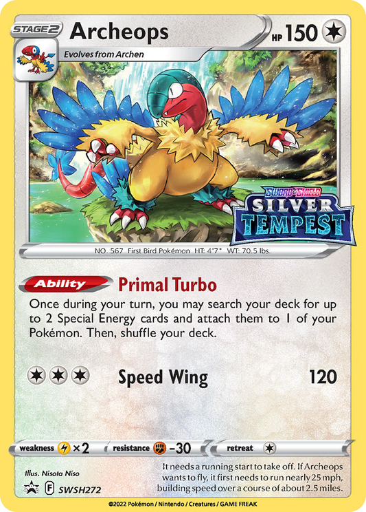 Archeops (SWSH Black Star Promos SET) (Pokémon) (Stage 2) (Colorless) (HP: 150) (Promo) (PKM SWSH Black Star Promos SET-272)