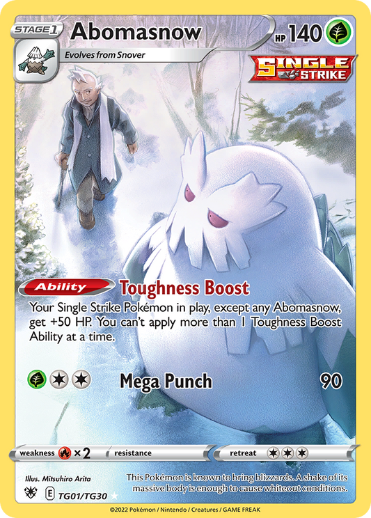 Abomasnow (Astral Radiance Trainer Gallery SET) (Pokémon) (Stage 1, Single Strike) (Grass) (HP: 140) (Trainer Gallery Rare Holo) (PKM Astral Radiance Trainer Gallery SET-1)