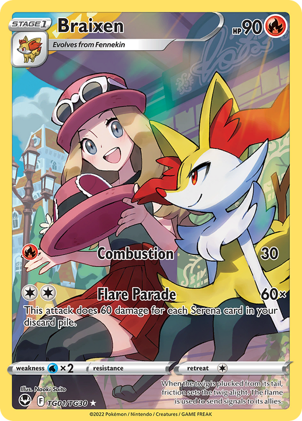 Braixen - Silver Tempest Trainer Gallery SET-TG01