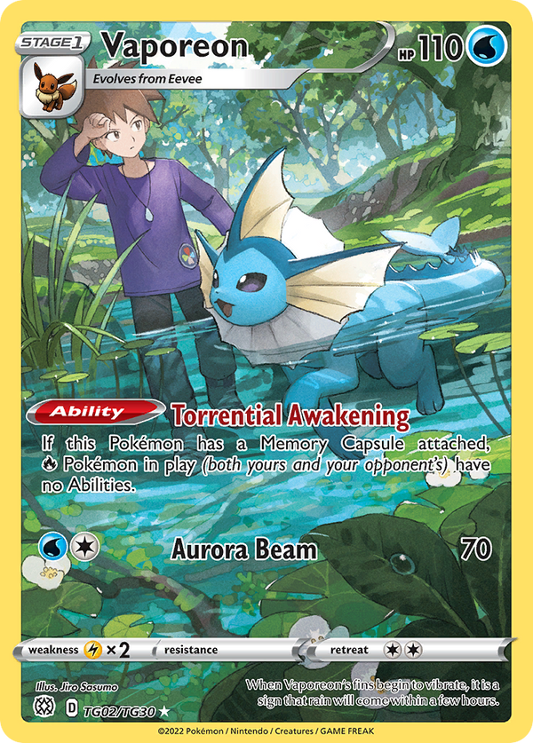 Vaporeon - Brilliant Stars Trainer Gallery SET-TG02