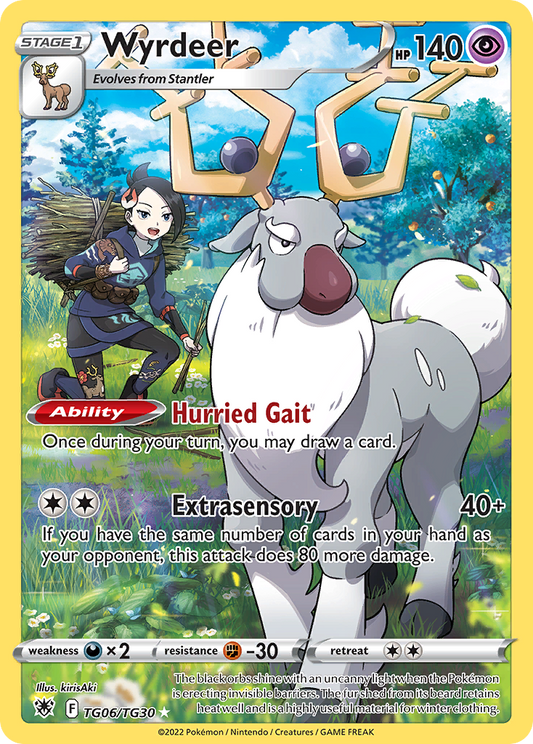 Wyrdeer (Astral Radiance Trainer Gallery SET) (Pokémon) (Stage 1) (Psychic) (HP: 140) (Trainer Gallery Rare Holo) (PKM Astral Radiance Trainer Gallery SET-6)
