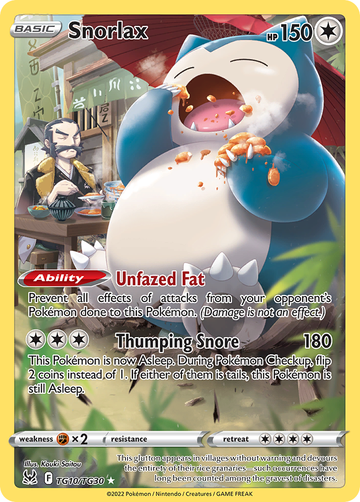 Snorlax - Lost Origin Trainer Gallery SET-TG10