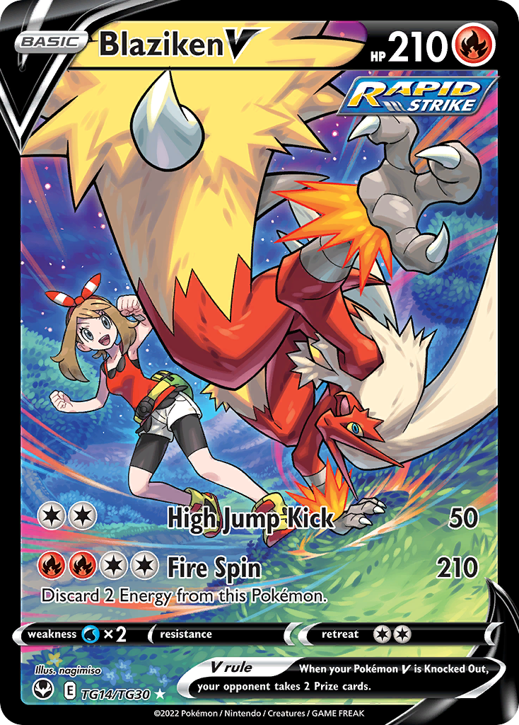 Blaziken V - Silver Tempest Trainer Gallery SET-TG14