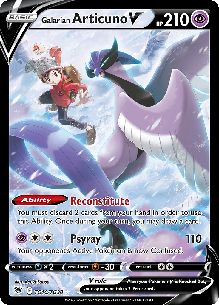 Galarian Articuno V - Astral Radiance Trainer Gallery SET-TG16