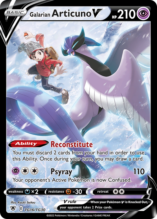 Galarian Articuno V - Astral Radiance Trainer Gallery SET-TG16