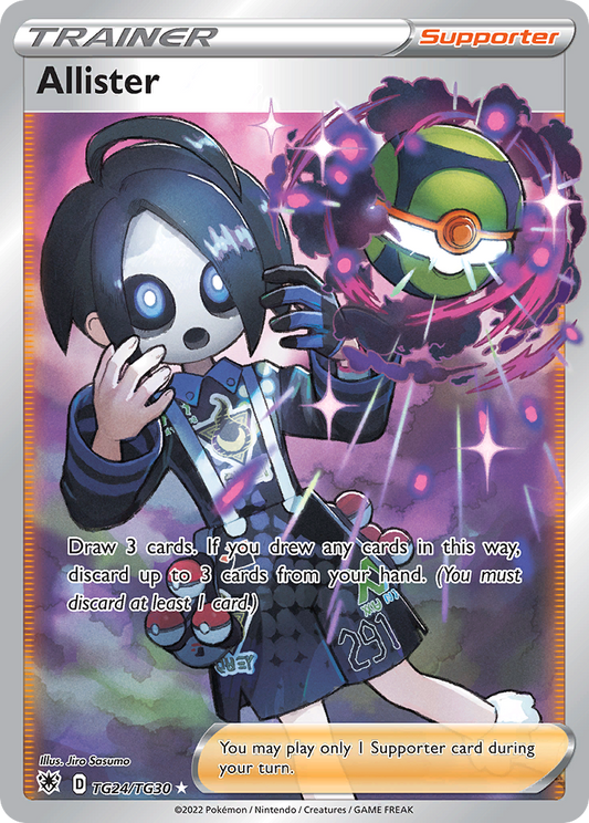Allister (Astral Radiance Trainer Gallery SET) (Trainer) (Supporter) (Rare Ultra) (PKM Astral Radiance Trainer Gallery SET-24)