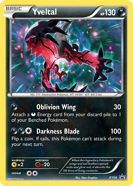 Yveltal (XY Black Star Promos SET) (Pokémon) (Basic) (Darkness) (HP: 130) (Promo) (PKM XY Black Star Promos SET-6)