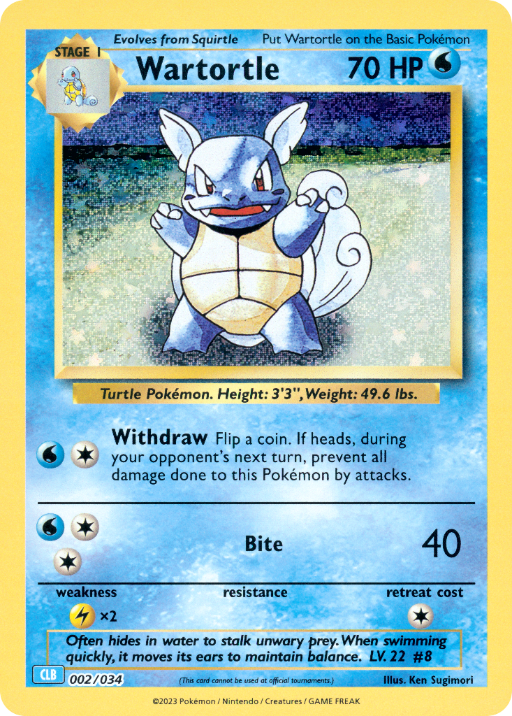 Wartortle Pokémon Trading Card Game Classic—Blastoise SET-002