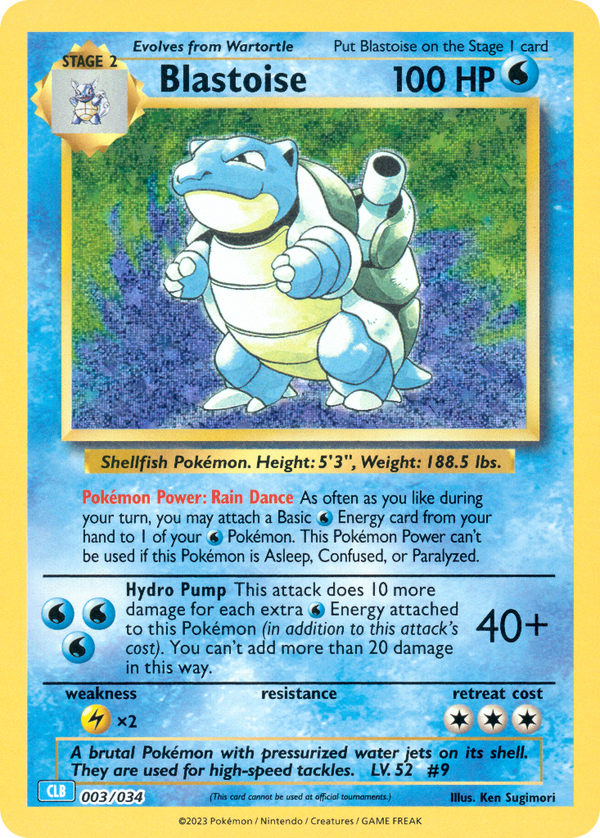 Blastoise Pokémon Trading Card Game Classic—Blastoise SET-003