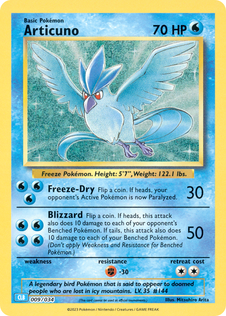 Articuno Pokémon Trading Card Game Classic—Blastoise SET-009