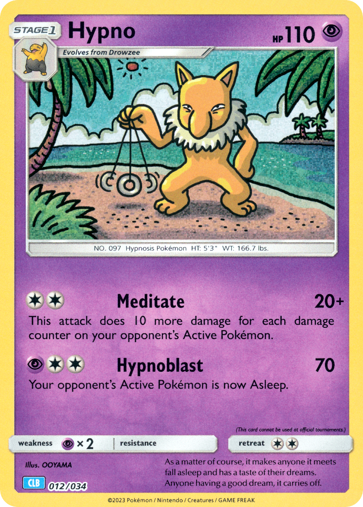 Hypno Pokémon Trading Card Game Classic—Blastoise SET-012