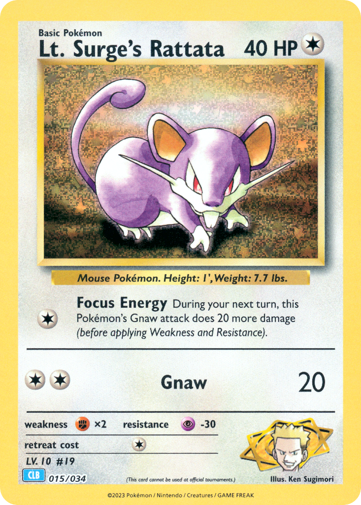 Lt. Surge’s Rattata Pokémon Trading Card Game Classic—Blastoise SET-015