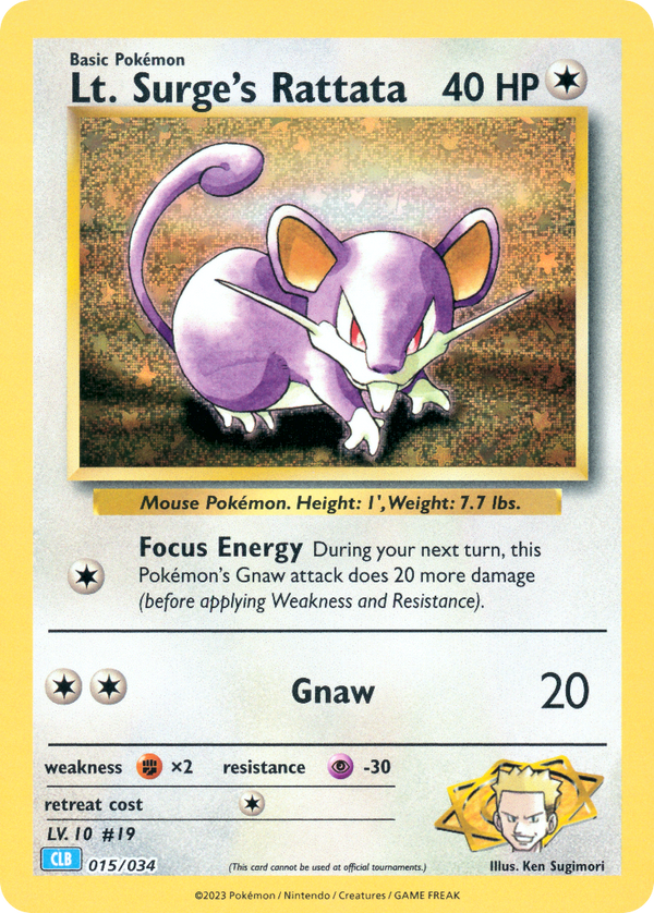 Lt. Surge’s Rattata Pokémon Trading Card Game Classic—Blastoise SET-015