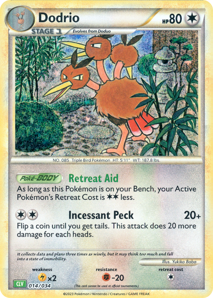 Dodrio Pokémon Trading Card Game Classic—Venusaur SET-014