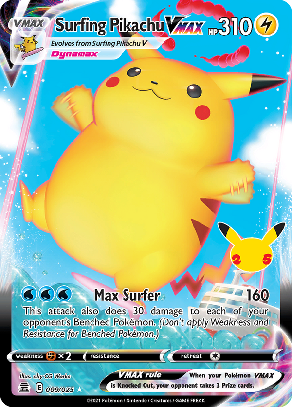 Surfing Pikachu VMAX Celebrations SET-009