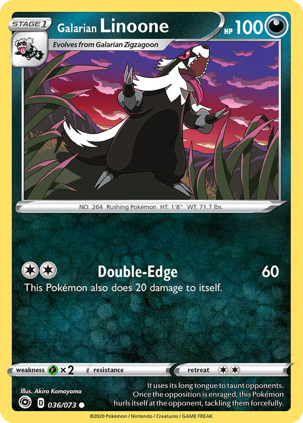 Galarian Linoone Champion's Path SET-036