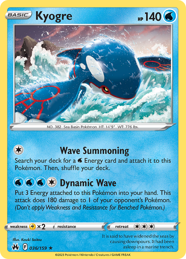 Kyogre Crown Zenith SET-036