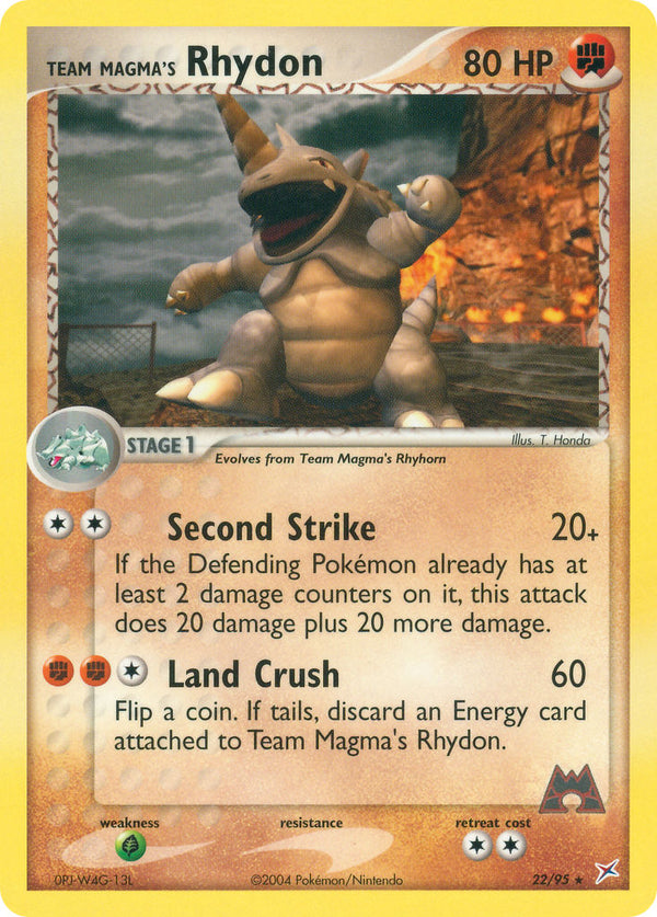 Team Magma’s Rhydon Team Magma vs Team Aqua SET-22